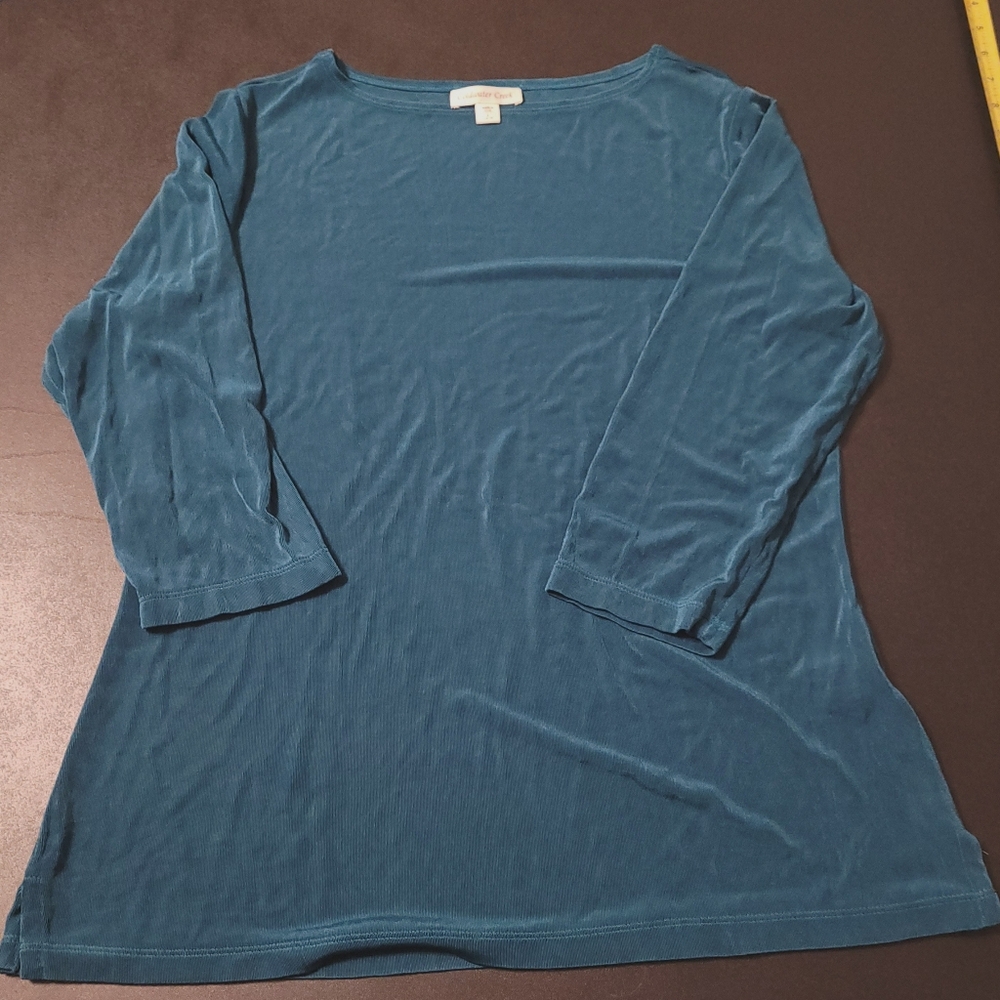 Coldwater Creek Travel Knit Tunic Top size 14-16 Large